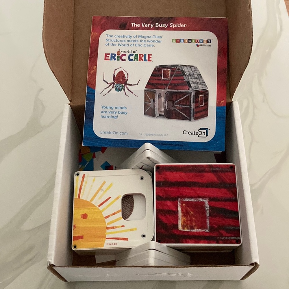 Magna tile full set of Eric Carle’s The Very Busy Spider